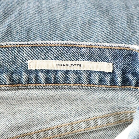 Citizens of Humanity Charlotte Women's 24 Blue Denim High Rise Straight Leg Jean - Picture 12 of 15